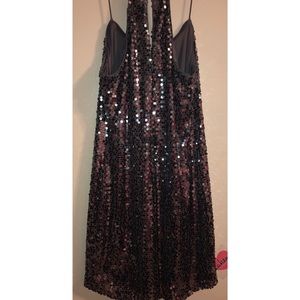 Express charcoal sequence dress